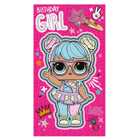 LOL Surprise Birthday Girl Card With Hair Clip £2.39